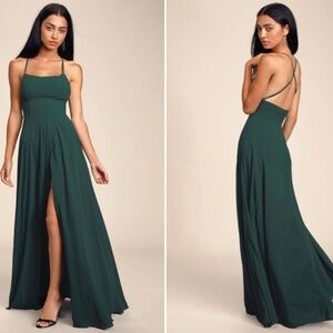 LULU's Prom Wedding Special Event Boho Romantic Sexy Flowy Maxi Dress NWOT